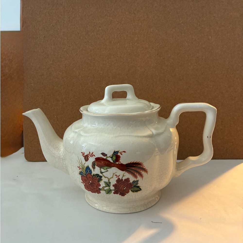 English Crackle tea pot by Arthur Wood